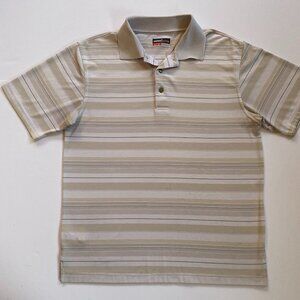Grand Slam Mens M golf polo. Brown/Black striped